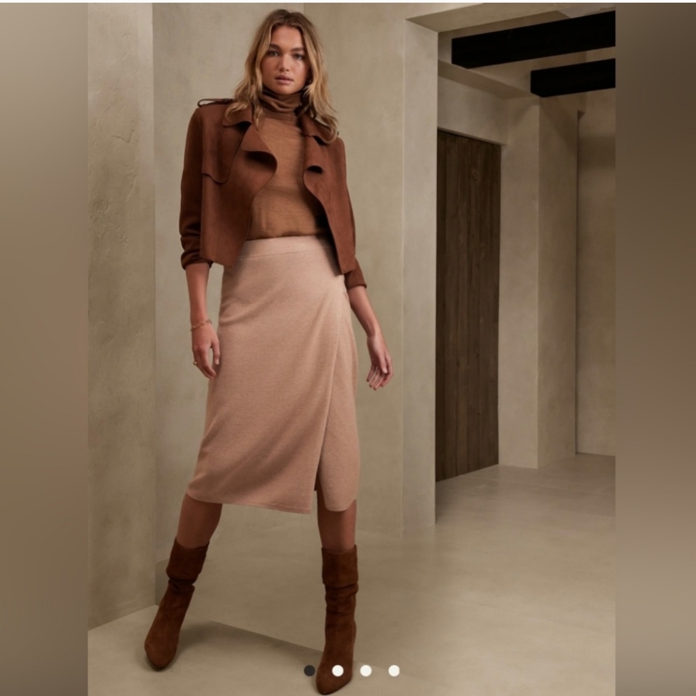NWT Banana Republic Factory Tall Wrap Sweater Midi Skirt